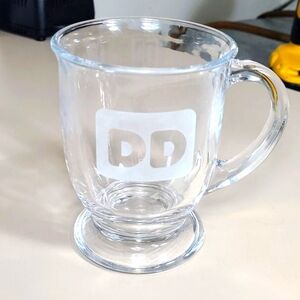 Dunkin’ Donuts Glass Frosted Elegant Dining Mug with Handle